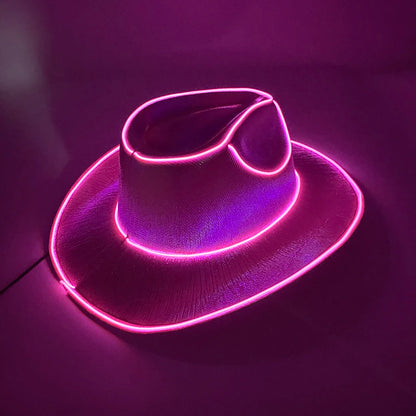 Rave Glowing Light Up Cowboy Hat LED