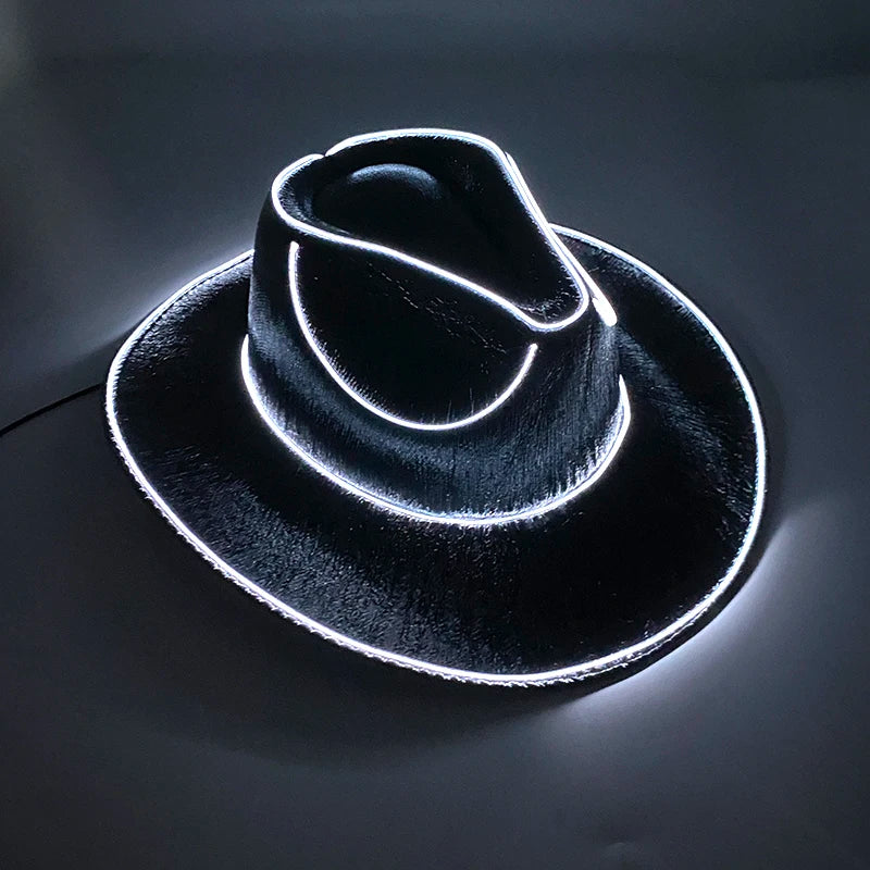 Rave Glowing Light Up Cowboy Hat LED