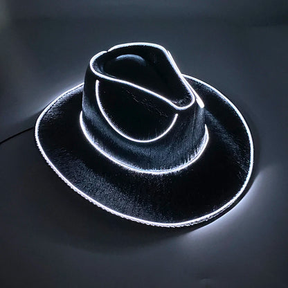 Rave Glowing Light Up Cowboy Hat LED