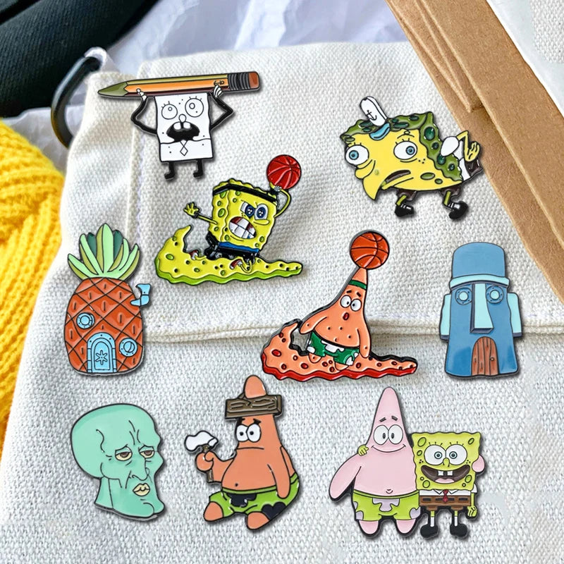 Spongebob and Patrick Pins