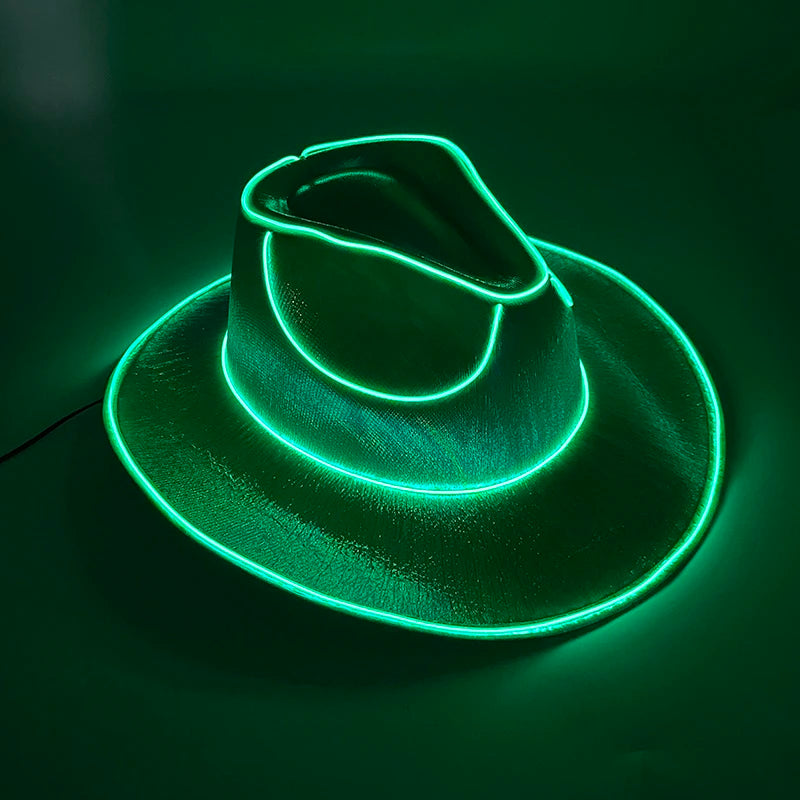 Rave Glowing Light Up Cowboy Hat LED