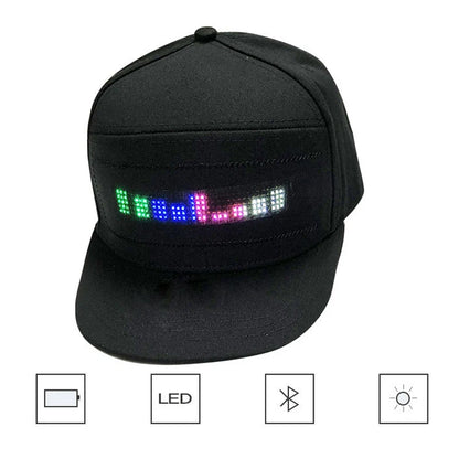 LED Customizable Hat with Bluetooth Control and Mobile App.