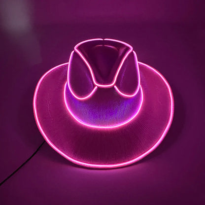 Rave Glowing Light Up Cowboy Hat LED