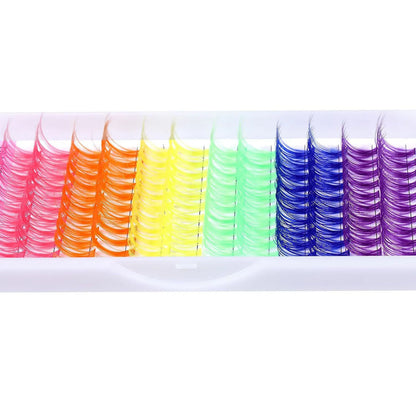 14-16mm D Curl Colorful Lash Clusters