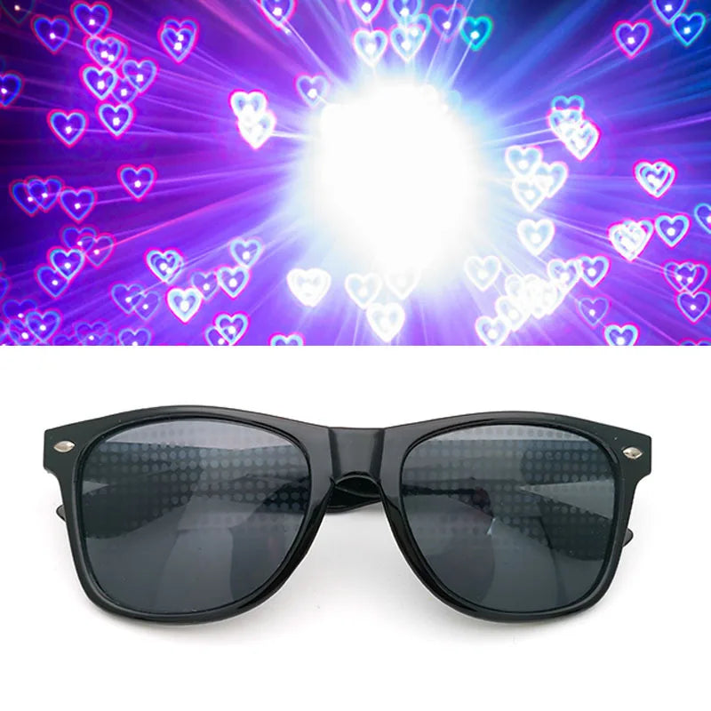 Diffractive Optical Fireworks Glasses Special Effect Sunglasses Adult Dance Light Show Sunglasses Glasses