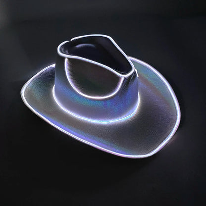 Rave Glowing Light Up Cowboy Hat LED