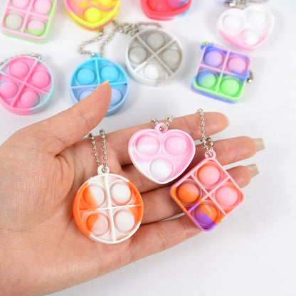 10/20pcs Mini Pop Keychain Sensory Fidget Toy