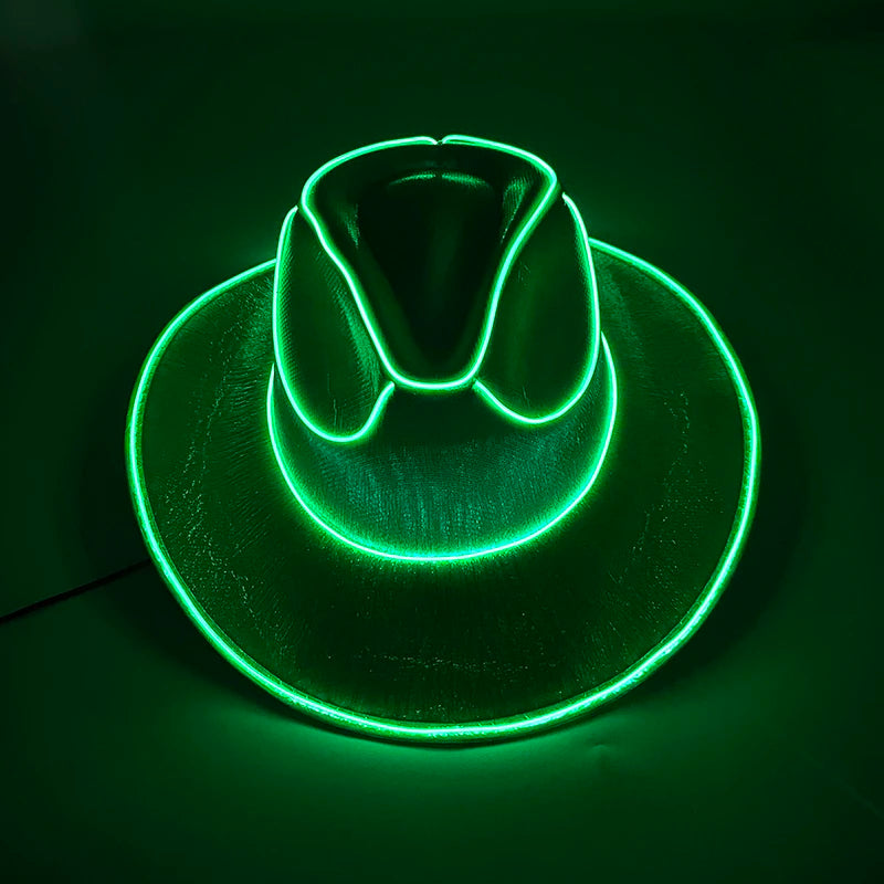 Rave Glowing Light Up Cowboy Hat LED