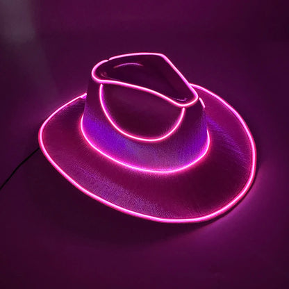 Rave Glowing Light Up Cowboy Hat LED