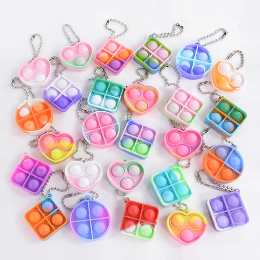 10/20pcs Mini Pop Keychain Sensory Fidget Toy