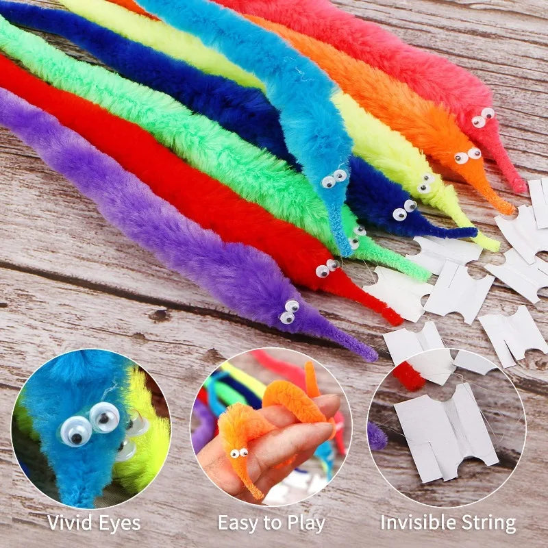 Worm Toy with Invisible String