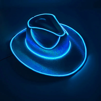 Rave Glowing Light Up Cowboy Hat LED