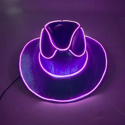 Rave Glowing Light Up Cowboy Hat LED