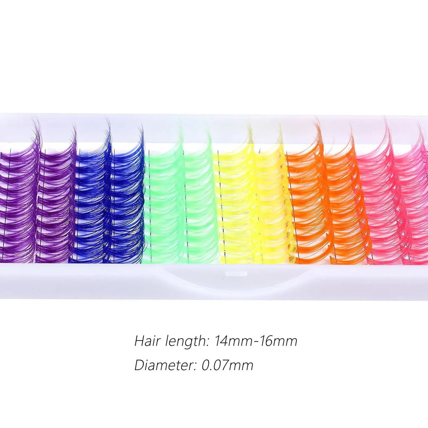 14-16mm D Curl Colorful Lash Clusters